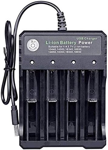 18650リチウムイオンバッテリー 充電器 4スロット 3 7vバッテリー 充電器多機能充電器 ユニバーサル懐中電灯 バッテリー充電器 4つのスロット