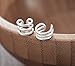 Amkaka S925 Sterling Silver Non Piercing Ear Clip Cuff Wrap Earrings for Women (Style1)