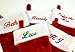 Fastasticdeals Christmas Stocking with Custom Personalized Name Embroidered Name - Quality Embroidery on Red Plush Stocking 16.5 in x 8 in