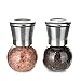 Premium Stainless Steel Salt & Pepper Grinder Set of 2 by Integrity Chef - Spice Grinder, Ergonomic Body, Adjustable Coarseness for Gourmet Cooking, Ceramic Rotor Grinding Mill, SAVE A LIFE!