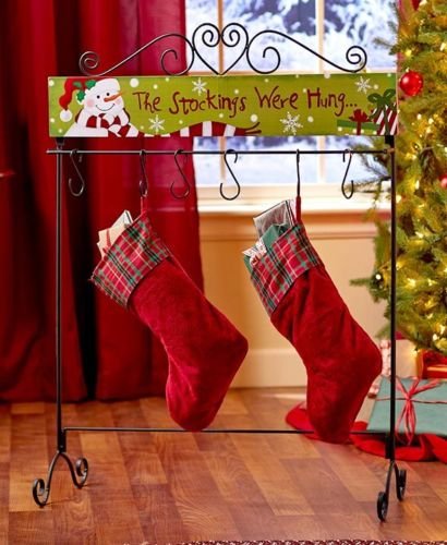 Amazon Com The Lakeside Collection Standing Holiday Stocking - amazon com the lakeside collection standing holiday stocking hangers home kitchen