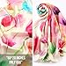 STORY OF SHANGHAI Womens 100% Mulberry Silk Head Scarf For Hair Ladies Floral Satin Scarf Gift for Valentine's Day
