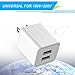 JAHMAI Wall Charger 21W 4.2A Dual-Port Portable USB Travel Wall Charger Phone Charger Adapter for iPhone X, 8, 7, 6S, Plus, 5S, iPad , Galaxy S7, S6 Edge Plus, S5, Nexus, HTC more(White)