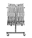 ZOWN Commercial Heavy Duty Folding Chair Trolley Cart, Gray