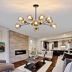 SZXYKEJI 12-Light Glass Chandelier，Large