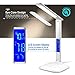 INNOKA UL Certified 180 Degree Adjustable LED Desk Lamp, Table Lamp with 3 Color Temperatures, 5-level Dimmer, Built in LCD Display Temperature, Clock, Calendar with 5V USB Charging Port