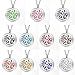 HOUSWEETY Aromatherapy Essential Oil Diffuser Necklace-Stainless Steel Locket Pendant,11 Refill Pads (Non-Engraving)