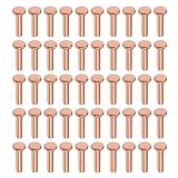 uxcell 100Pcs Copper Solid Rivets, 5/64" x