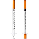 U-100 Insulin Syringes 1ml/cc 30G 1/2 Inch (12.7mm) with Needle, Individually Wrapped, Pack of 100