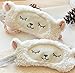 Ayygift 2-PACK Lambs Wool Patch Eye Mask Cute Plush Sheep Sleeping Eye Cover Blinder