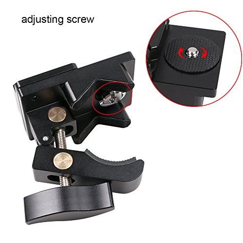 SUREWO Multi-Function Aluminum Alloy Bicycle Handlebar Motorbike Bracket Holder Car Clamp Adapter Mount for GoPro Hero 6/5/4 Black 4 Hero 5/4 Session Hero 4 Silver Hero 3+ 3 (Handlebar Mount) - Thumbnail 2