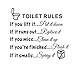WINOMO Toilet Rules Decals Bathroom Art Wall Quote Stickers Removable Wall Decals Decoration