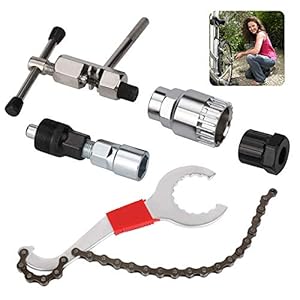 ZoneYan Fiets Cassette Removal Tool, 5 stks Fiets Reparatie Tool Kits, Onderbeugel Verwijdering Tool Kit, Fiets Ketting…