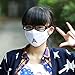 Aliyaduo 9 Pcs Mouth Mask Unisex Cartoon Anime Emoticon Pattern Two Layers Cotton Half Face Mask,White