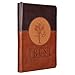 Trust Jeremiah 17:7-8 Bible Verse Brown Faux Leather Journal Inspirational Zippered Notebook w/Ribbon and Lined Pages, 6.5 x 8.75 Inches