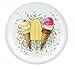 BLUE PANDA Paper Plates for Ice Cream Party Supplies for Birthdays (9 In, 80 Count)