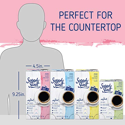 SUGARLY SWEET Zero Calorie Sweetener Packets with Saccharin, Sugar Substitute, Sugar Alternative, Pink Sweetener Packets, 250 Packets