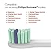 Sonimart Compact Replacement Toothbrush Heads for Philips Sonicare Proresults Hx6023, 4 Pack, Fits Essence+, Plaque Control, Gum Health, Diamondclean, Flexcare, Healthywhite and Easyclean