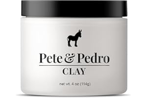 Pete & Pedro HAIR STYLING CLAY - Medium Hold, Matte Finish, Low Shine Styling Clay for Men, Ideal for Hairstyling Medium, Messy, Fine Thinning Hair Styles | Shark Tank Featured, 4 oz.