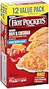 Hot Pockets, Croissant Crust Ham & Cheese, 12 sandwiches, 54 oz (Frozen)