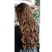 Vktech Width 25cm Lady Sexy Stylish Long Curl Wavy Clip-on Hair Extension (Light Brown)