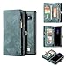 Galaxy Note 8 Case,AKHVRS Handmade Premium PU Leather Wallet Case,Zipper Wallet Case [Magnetic Closure]Detachable Magnetic Case & Card Slots for Samsung Galaxy Note 8 - Blue