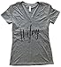 Friendly Oak Women's Wifey V-Neck Junior Fit T-shirt