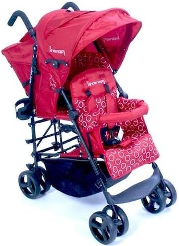 Kinderwagon Hop Tandem Umbrella Stroller Red/Black by Kinderwagon