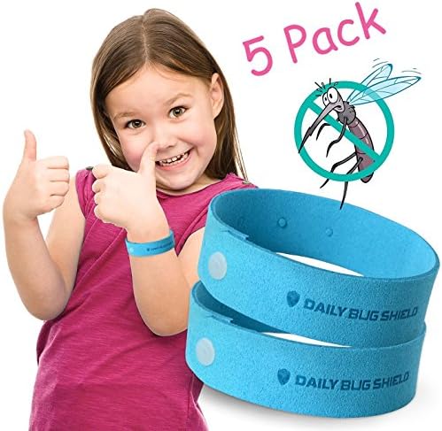 Apriller Natural Mosquito Repellent Bracelets 5 Pack Fast, Easy, No Deet, Mess, Spray or Plastic Pest Control