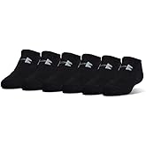Under Armour Boy`s Charged Cotton 2.0 No Show Socks (6 Pack)