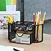 Wire Mesh Desk Organizer+ Drawer | The Mesh Collection,Perfect for Office, Students, or Home (9 Compartment)