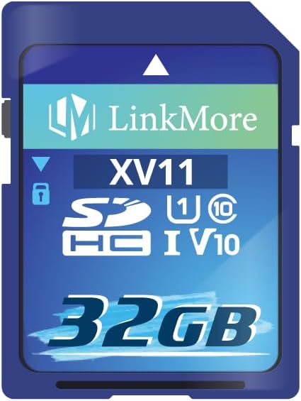 LinkMore 32GB SDHC Card A1 UHS-I U1 V10 Class 10 Camera PC 97MB/s Read