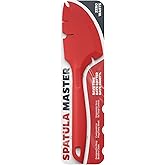 Silicone Bowl Scraper Spatula for KitchenAid Mixers | Heat Resistant Beater Blade Cleaner for Paddle Attachments, Dough Hooks &amp; Mixing Bowls(Cherry Red)