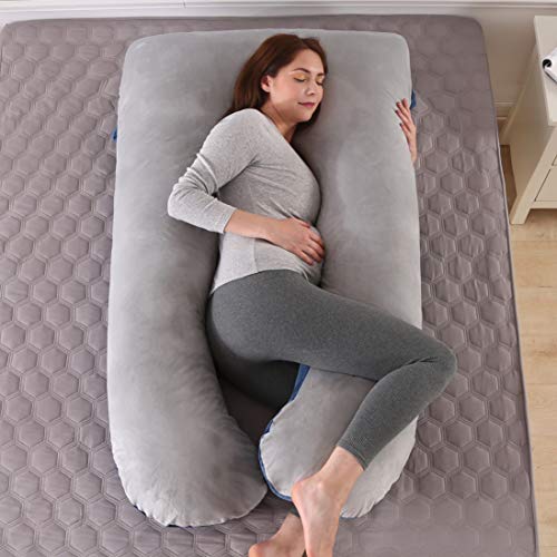 Amagoing 57 inches Pregnancy Pillows for Sleeping, U Shaped Maternity