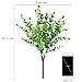 GTIDEA 4pcs Artificial Greenery Plants Fake Shrubs Plastic Eucalyptus Bushes with Mini Rose Heads House Office Garden Patio Indoor Outdoor Decor Orange