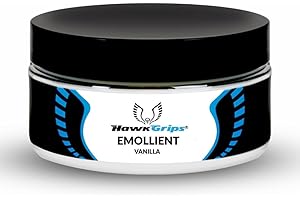 HawkGrips 8oz Massage Emollient, Vanilla, Emollient for IASTM and Massage, Soft Tissue Mobilization & Lubrication for Massage Therapy, Shea Butter, Oil Based, Vegan, Cream Alternative, Pack of 1