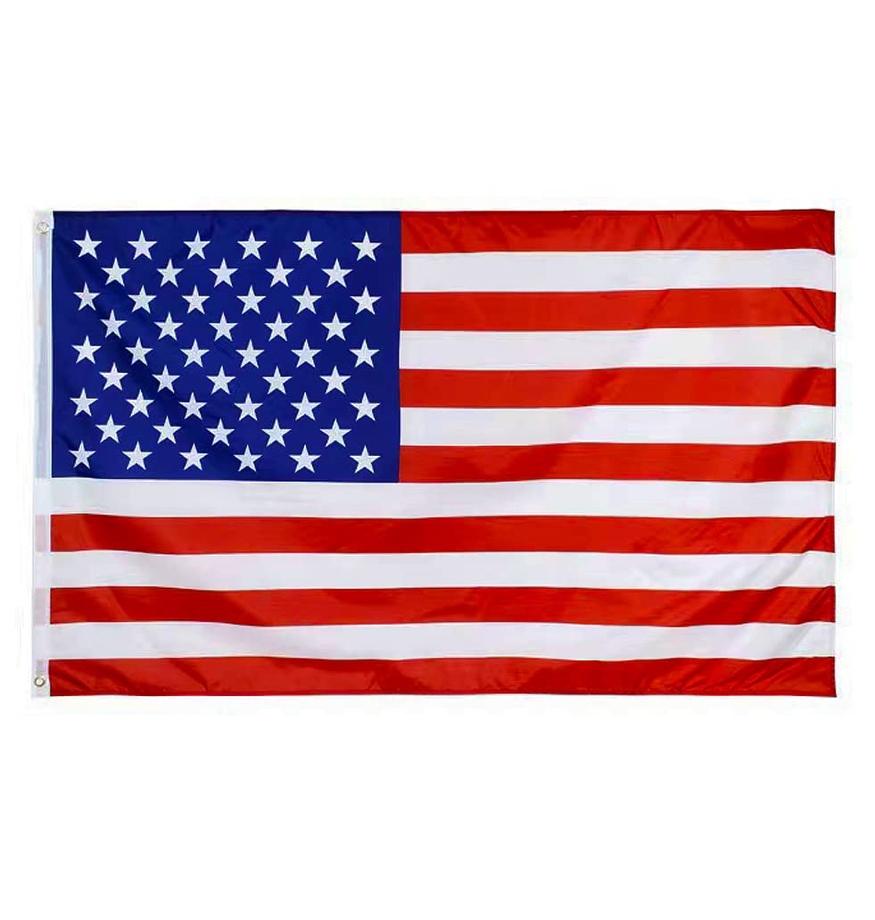 5x3Ft American US Flag, Durable American Stars & Stripes Flag with 2 Metal Eyelets Used Indoor/Outdoor, Bright Color The United State National Flag Decorated in Sporting Events, Parties, Parade — image 1