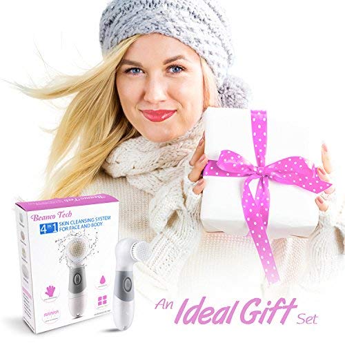 Facial Brush, Body Skin Cleansing System, Spin Brush for Face & Body Deep Cleansing, Gentle Exfoliator, Skin Care Electric Massager/Scrubber