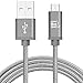LAX Gadgets Micro USB Cable - Charging Cable USB to USB-A - Durable Nylon Braided Android Charger Cable - High Data Sync - 10ft - Gray