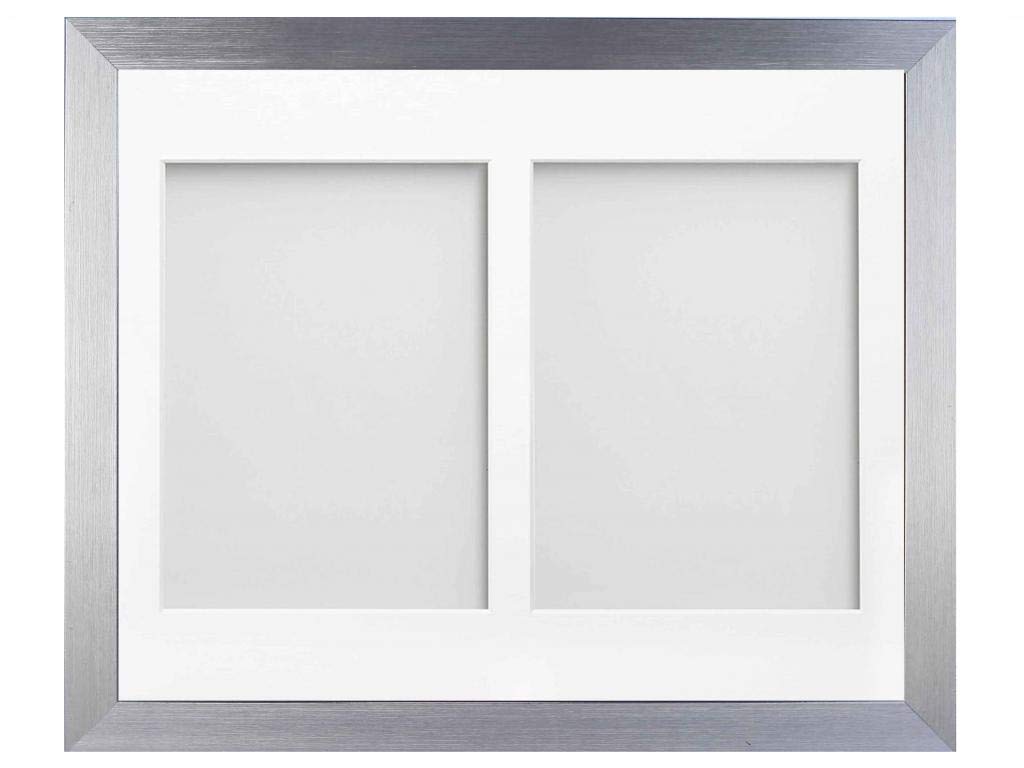 Frame Company Simpson Silver Multi Aperture Photo Frame, 14x11 for 8x6 inch (x2)