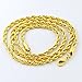 ATJC Mens 24K Yellow Gold Filled Rope Chain Necklace 3mm