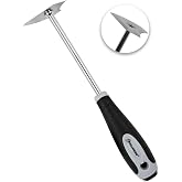 ROLLINGDOG Combination Stainless Steel Shave Hook Scraper | 2 mm Thick 420 Stainless Steel Blade with Rubber Grip Handle and Metal Hammer Cap for Paint and Varnish Removal