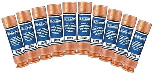 (Box of 10) Compatible Replacement for Fusetron FRN-R-25 - Edison Time Delay Fuse - 25 Amp 250V - RK5 Dual Element