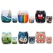 ALVABABY 6 Pack Cloth Diaper with 12 Inserts One Size Adjustable Washable Reusable Diaper Cover for Baby Girls and Boys