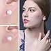 JewelryPalace 925 Sterling Silver Freshwater Cultured 8-9mm White Pearl Stud Earrings