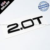 US85 OEM ABS Nameplate Audi 2.0T Gloss Black Emblem 3D Trunk Logo Badge compact