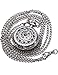 Mudder Hollow Silver Pocket Watch for Women