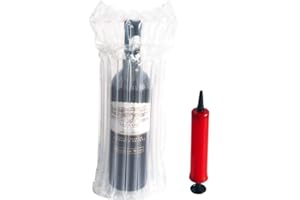 JIMEI Wine Bottle Protector 12 Packs Bags With Free Pump Reusable Sleeve Travel Inflatable Air Column Cushion Bagfor Packing and Safe Transportation of Glass Bottles in Airplane Cushioning