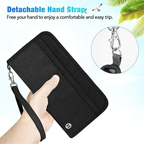 Vemingo Family Passport Holder RFID-Blocking Travel Wallet Ticket Holder Document Organizer with Zipper for Women & Men, Fits 5 Passports (Black, Large) 8 Vemingo Family Passport Holder RFID-Blocking Travel Wallet Ticket Holder Document Organizer with Zipper for Women & Men, Fits 5 Passports (Black, Large)