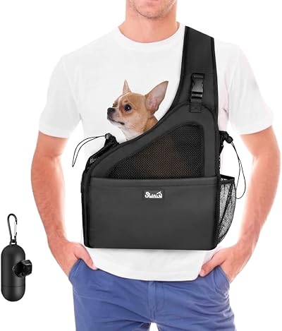 Eyein Pet Puppy Sling Carrier Up to 6 lbs, Hands Free Cat Dog Papoose